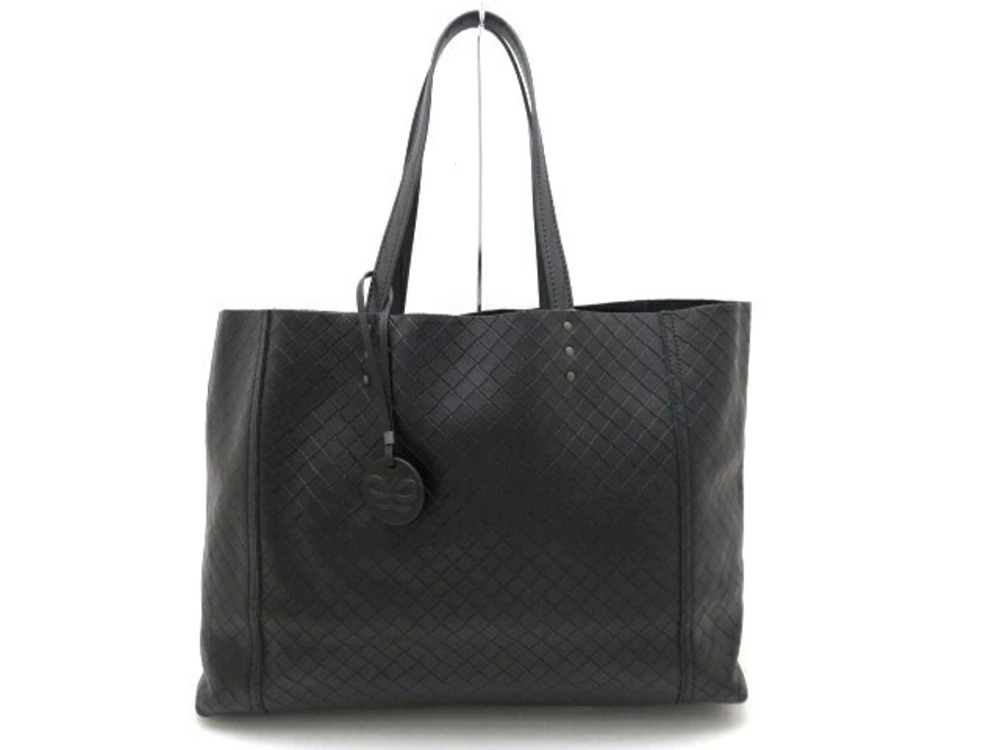 BOTTEGA VENETA Tote Bag Black Calfskin Intrecciato